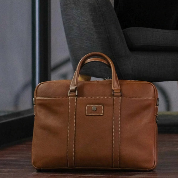 Leather 15" Briefcase Montana by Jekyll and Hide